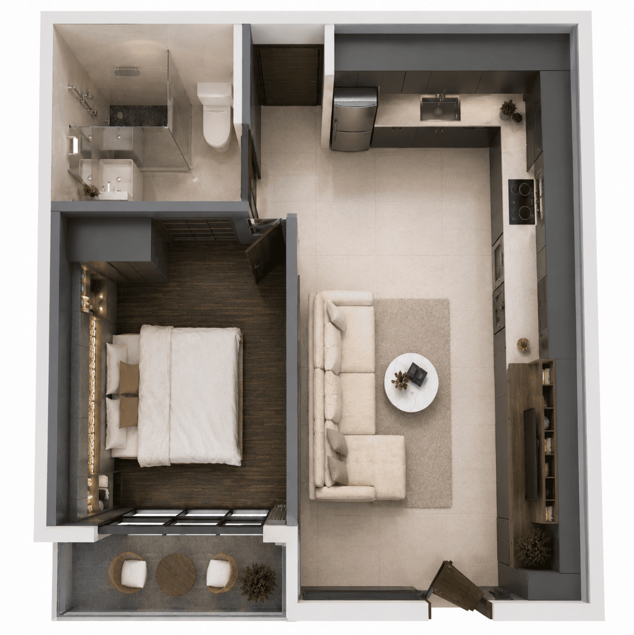 · Modern 1BR at CityGate Kamala with Balcony